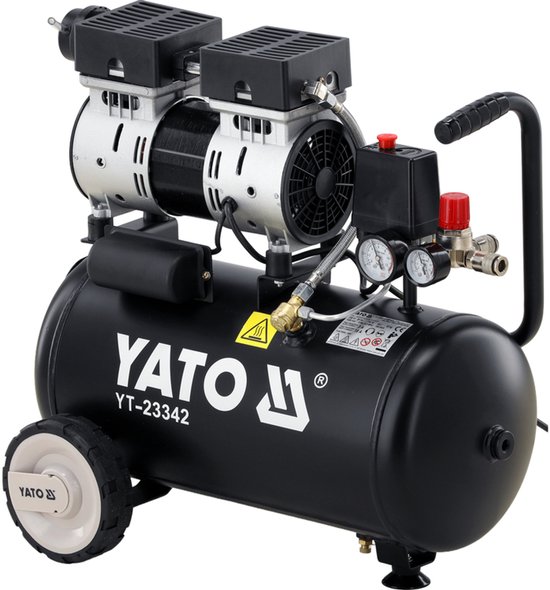 Yato YT-23342 Geluidsarme (81DB) Compressor - 24 liter Ketel