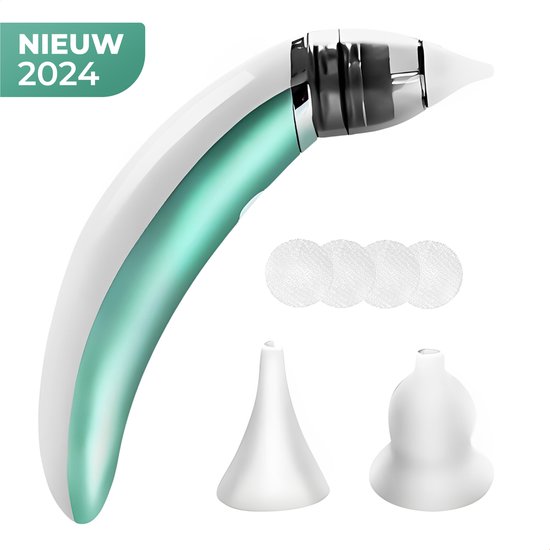 YE Elektrische Neusreiniger - Baby Neuszuiger - 5 Zuigniveaus - Oplaadbaar via USB - Geschikt voor Baby's en Kinderen - Hygiënisch en Veilig - Neusreiniger - Turquoise van YE