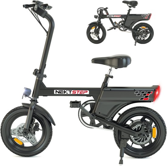 YEE GOO Elektrische fiets - Draagbare e-bike voor woon-werkverkeer in de stad - Max. Snelheid 25 km/u in de Ondersteuningsmodus - 250 W Motor - 20-30 km Actieradius - Schijfremmen voor en achter - LED-verlichting en LCD-display - Zwart. van Merkloos