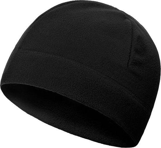 YONO Thermo Muts - Helmmuts Fleece - Fiets Muts voor onder Helm - Heren en Dames - Winter - Zomer - Zwart van Merkloos