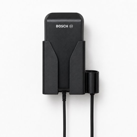 YUOM. Opladerhouder geschikt voor Bosch E-Bike Acculader – Wandhouder met Stekkerhouder – Zwart
