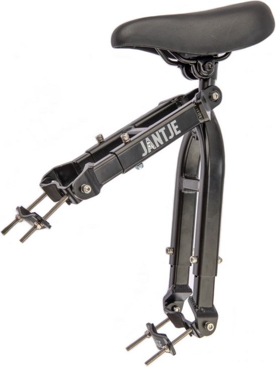 Zadel op buis Mirage Jantje inclusief voetsteunen universeel - zwart van Mirage