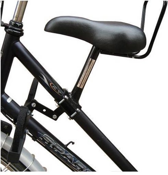 Zadel op Stang Model 1 Kinderzitje voor Damesfiets Met 2 Dunne Stangen - Nooit Meer Zwaar sturen van Shotgunz.