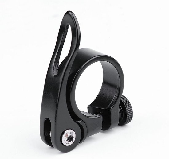 Zadelklem van aluminiumlegering voor fietsen - Snelspanner - 34,9 mm - Zwart