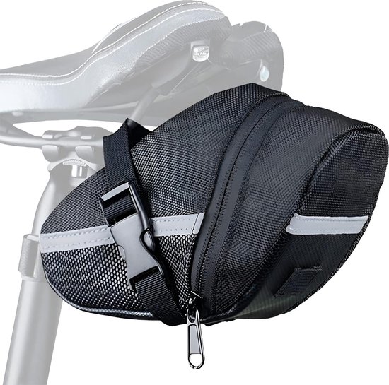 Zadeltas voor fiets - Fietszadeltas - Fietstas - Waterdicht - Frametas - Zwart van Fietshaven