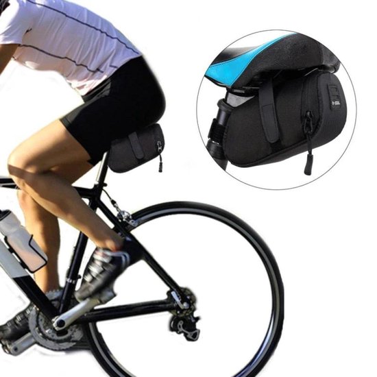 Zadeltas voor MTB Fiets - Zwart - Fietstas - Fiets Zadeltas - Opberging Zadel - Voor Wielrennen , Mountainbike , Racefiets , Omafiets , Opafiets en andere Fietsen - Regenbestendig - Waterbestendig - Fietszadeltas van Merkloos