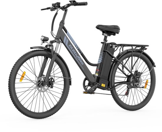 ZAZAWORK C26 PRO Elektrische Stadsfiets 250W Motor – Actieradius 120 km – 26 Inch – Zwart van Merkloos