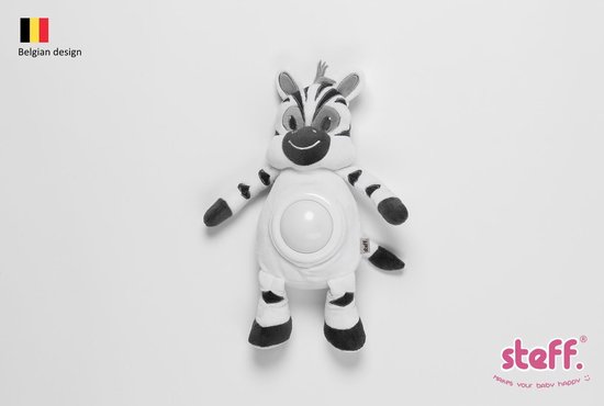 Zebra knuffel met nachtlichtje en muziek van Zebra