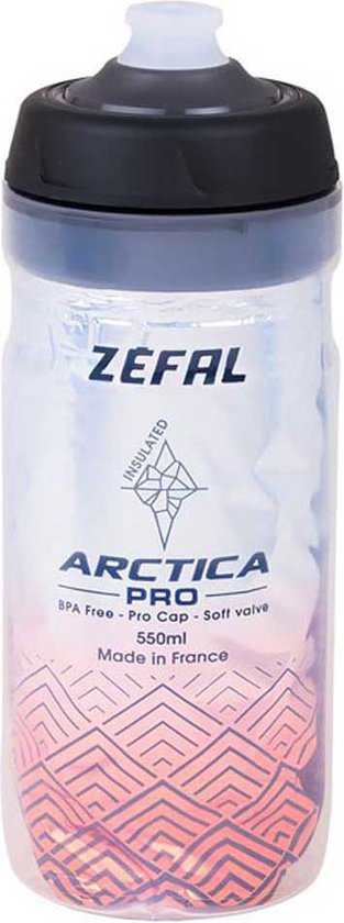 Zefal Arctica 55 Bidon - 550 ml - Temperatuur Vasthoudend - Polypropyleen - BPA Vrij - Rood/Zilver