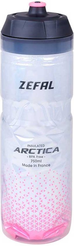 Zefal Arctica 75 Bidon - 750 ml - Temperatuur Vasthoudend - Polypropyleen - BPA Vrij - Roze/Zilver