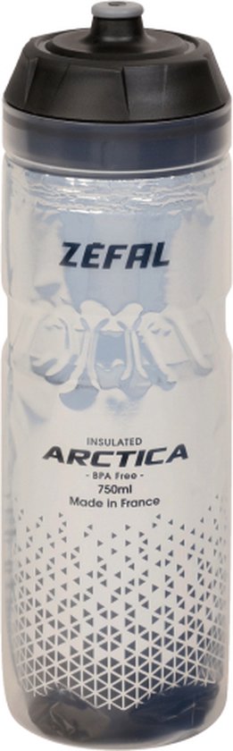 Zefal Arctica 75 Bidon - 750 ml - Temperatuur Vasthoudend - Polypropyleen - BPA Vrij - Wit/Zilver