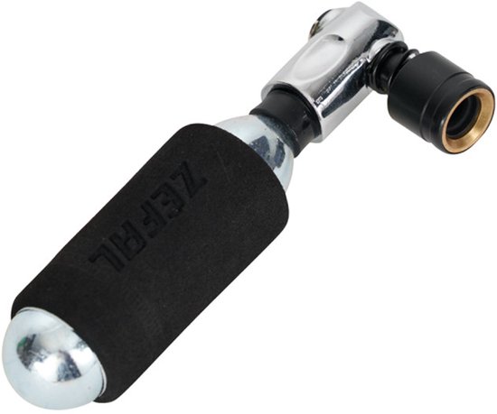 Zefal EZ Big Shot CO2 Pomp – Z Push Systeem – Staal – Recyclebaar – Zwart/Zilver