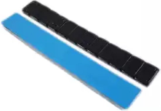 Zelfklevende wielgewichten 12 x 5 gr Zwart-plaklood van Merkloos