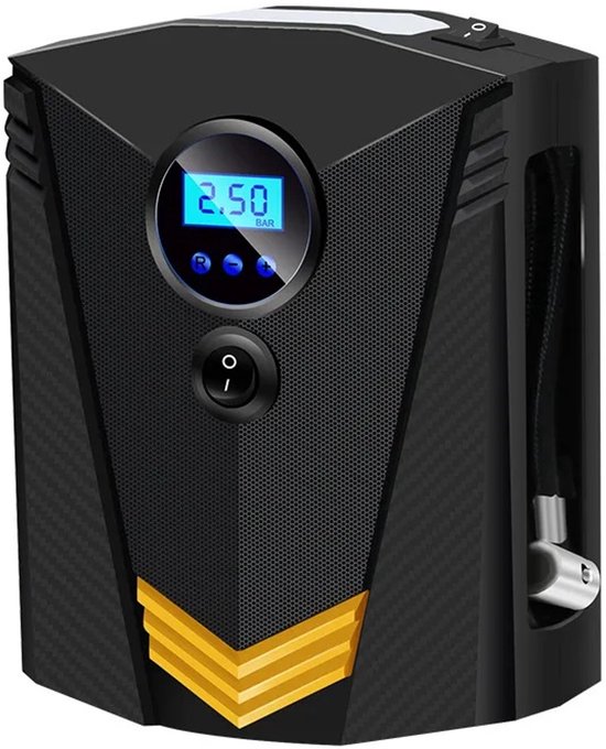 Zerova Draadloze Elektrische Bandenpomp - Digitaal Display - Automatische Stopfunctie - Luchtcompressor- 150 PSI - 35L/min - Zwart