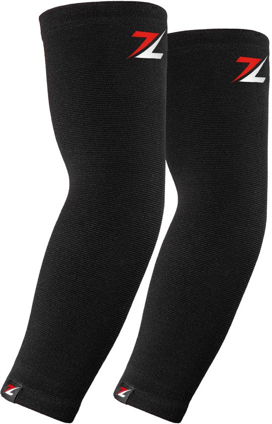 ZEUZ Arm Sleeves - 2 Stuks - Compressie Sleeves - Extra Stabiliteit - Arm Warmers - Zwart - Maat L