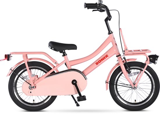 Zonix Meisjesfiets 16 Inch Pastel Roze Kinderfiets Transport Voor Meisjes Van 4 Tm 6 Jaar Geschikt Voor Kledingmaat 100-115 van Zonix