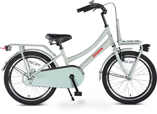 Zonix Meisjesfiets 20 Inch Mint Grey Kinderfiets Transport Voor Meisjes Van 5 Tm 8 Jaar Geschikt Voor Kledingmaat 115-125 van Zonix