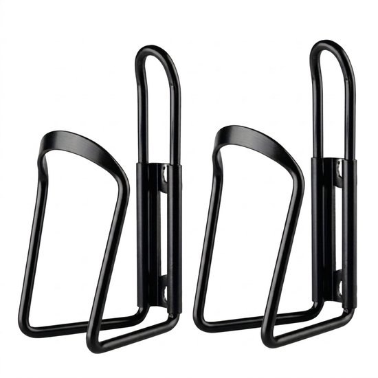 Zwarte bidonhouders fiets unisex lichtgewicht metalen bidon houder set 2 stuks geschikt voor racefiets mountainbike stadsfiets waterfles houder