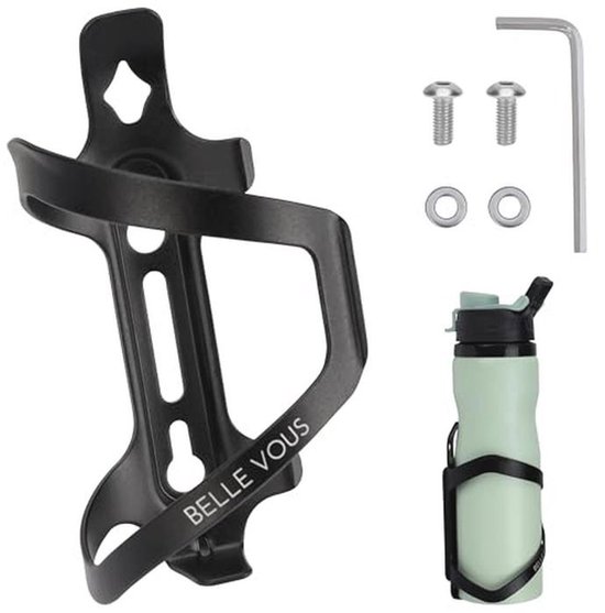 Zwarte Fiets Drinkfles Houder - Lichtgewicht en Stevige Fleshouder voor Race- en Mountainbikes