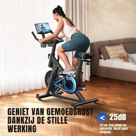 Zyrex®Hometrainer Fiets - Hometrainers Fitness - Hometrainer - Zilver- 87cm x 44cm x 118cm ; 19.3 kg